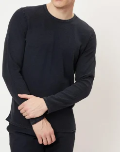 Homme Marc O'Polo Pulls^Pull en coton piqué bleu nuit