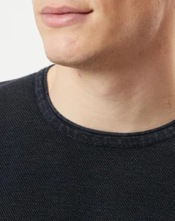 Homme Marc O'Polo Pulls^Pull en coton piqué bleu nuit