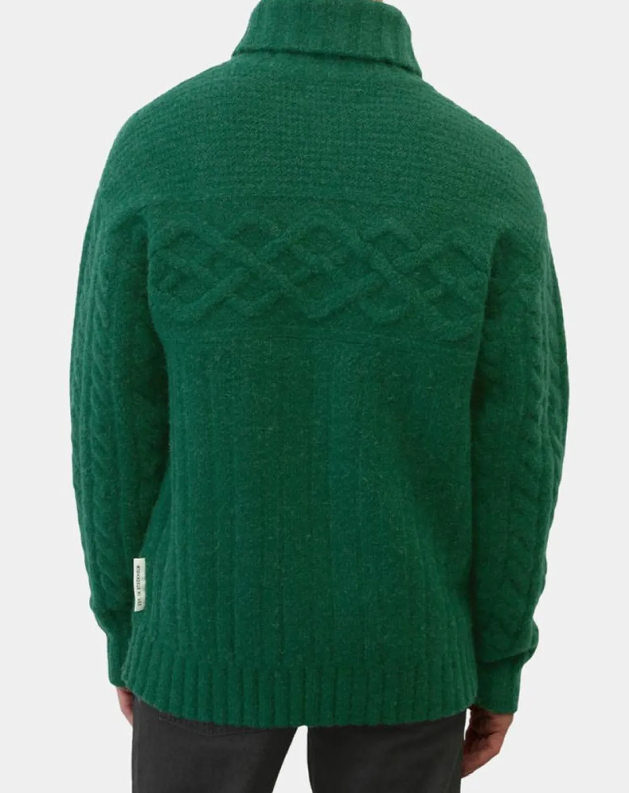 Homme Marc O'Polo Pulls^Pull en Laine & Alpaga mélangés torsadé vert