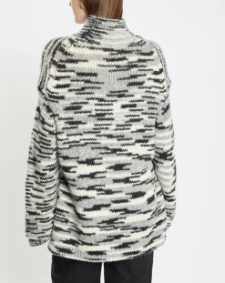 Pull en Laine & Alpaga mélangés noir/gris-Marc O'Polo Outlet