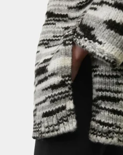 Pull en Laine & Alpaga mélangés noir/gris-Marc O'Polo Outlet