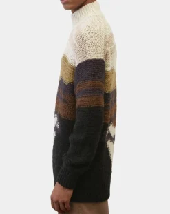 Homme Marc O'Polo Pulls^Pull en Laine & Alpaga mélangés jacquard Paysage chocolat