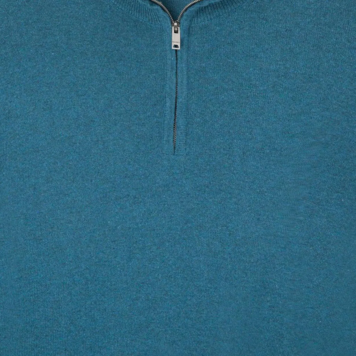 Pull en Laine & Cachemire mélangés 1/2 zip bleu clair-Hackett London Online