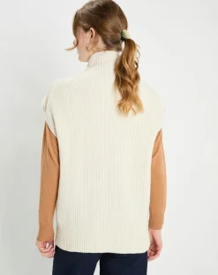 Pull en Laine & Cachemire col montant Shanghai écru-Galeries Lafayette