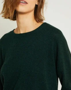 Femme Miss Cashmere Pulls^Pull en Laine & Cachemire Clémence Col rond vert foret