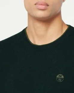 Homme North Sails Pulls^Pull en Laine & Cachemire mélangés col rond kaki