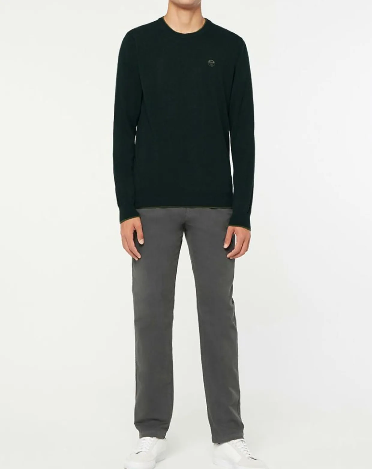 Homme North Sails Pulls^Pull en Laine & Cachemire mélangés col rond kaki