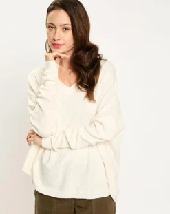 Pull en Laine & Cachemire mélangés Naos crème-Lauren Vidal Best