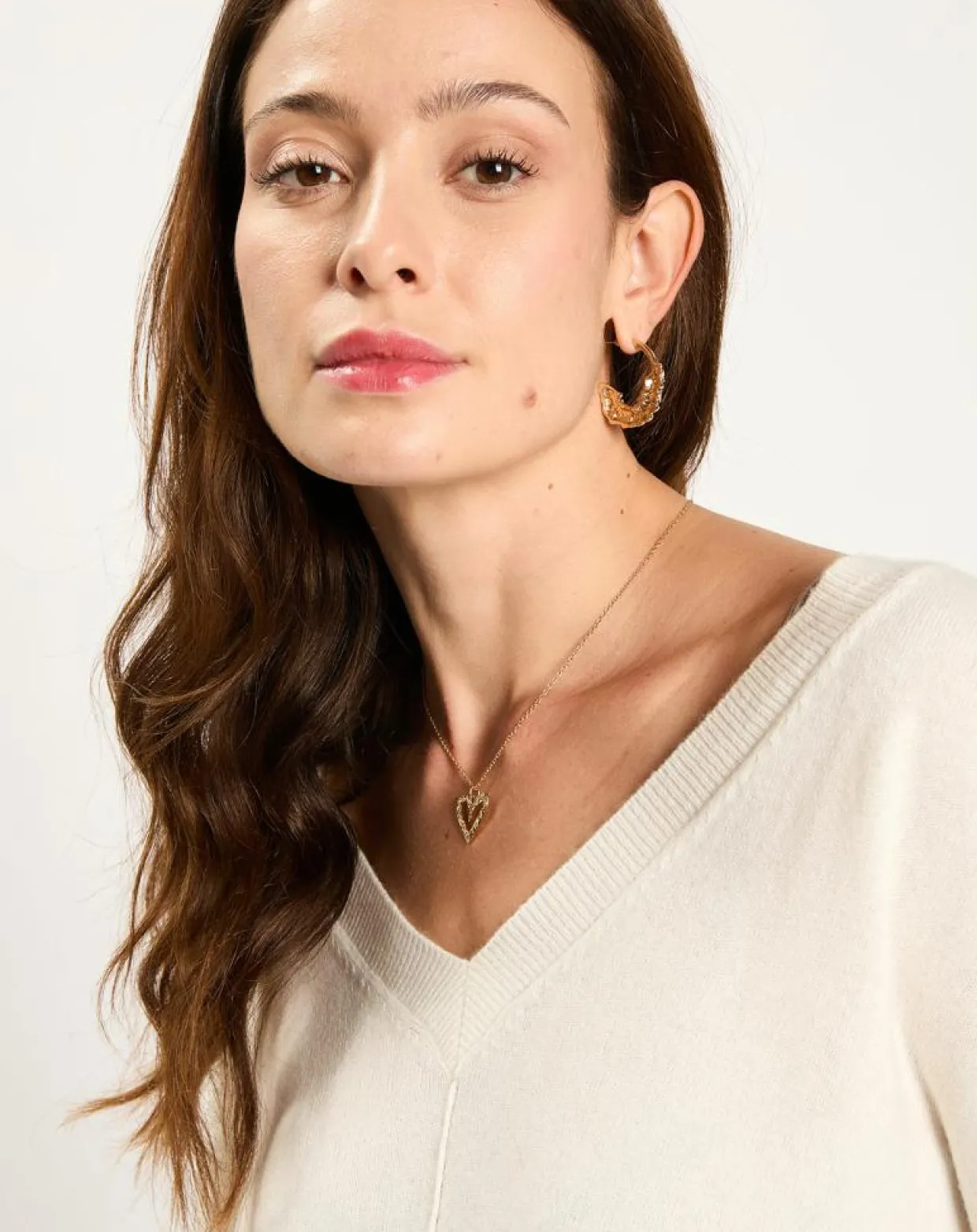 Pull en Laine & Cachemire mélangés Naos crème-Lauren Vidal Best