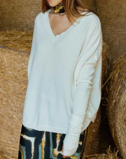 Pull en Laine & Cachemire mélangés Naos crème-Lauren Vidal Best
