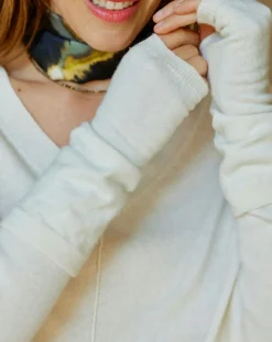Pull en Laine & Cachemire mélangés Naos crème-Lauren Vidal Best