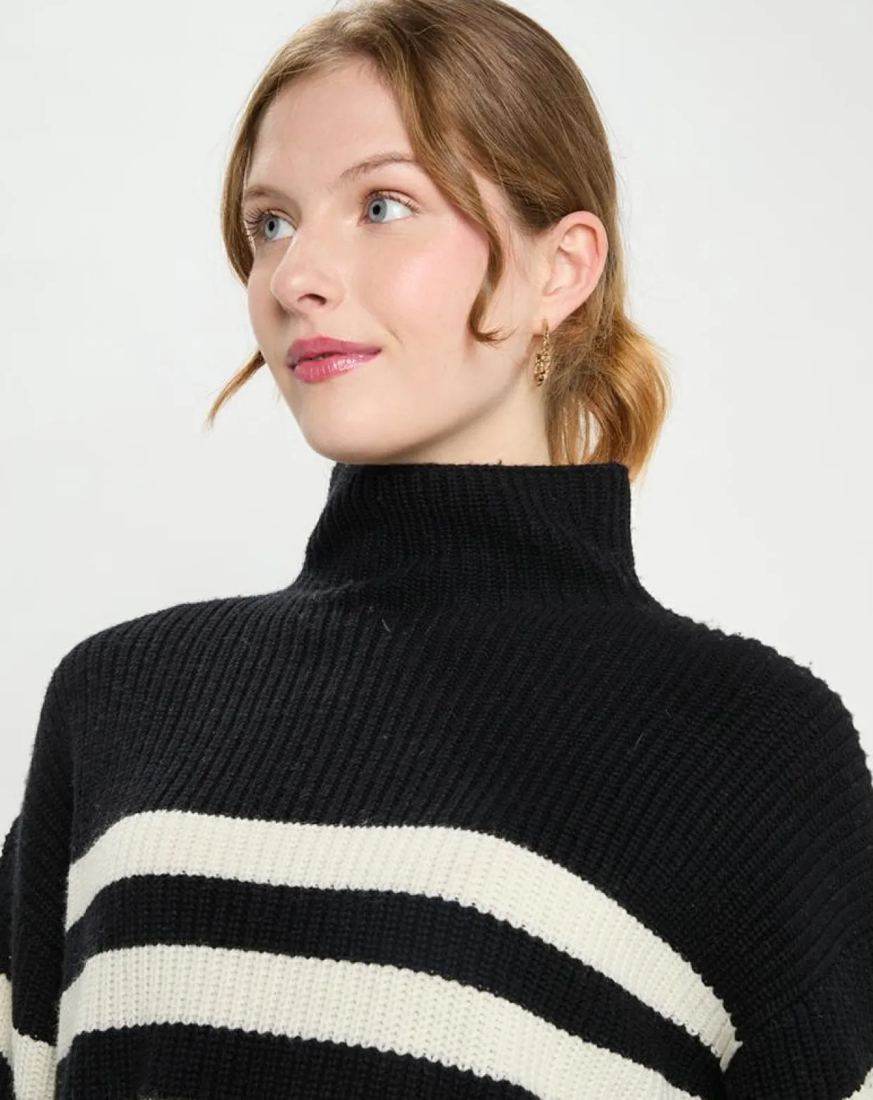 Femme Galeries Lafayette Pulls^Pull en Laine & Cachemire Sydney rayure noir
