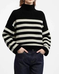 Femme Galeries Lafayette Pulls^Pull en Laine & Cachemire Sydney rayure noir