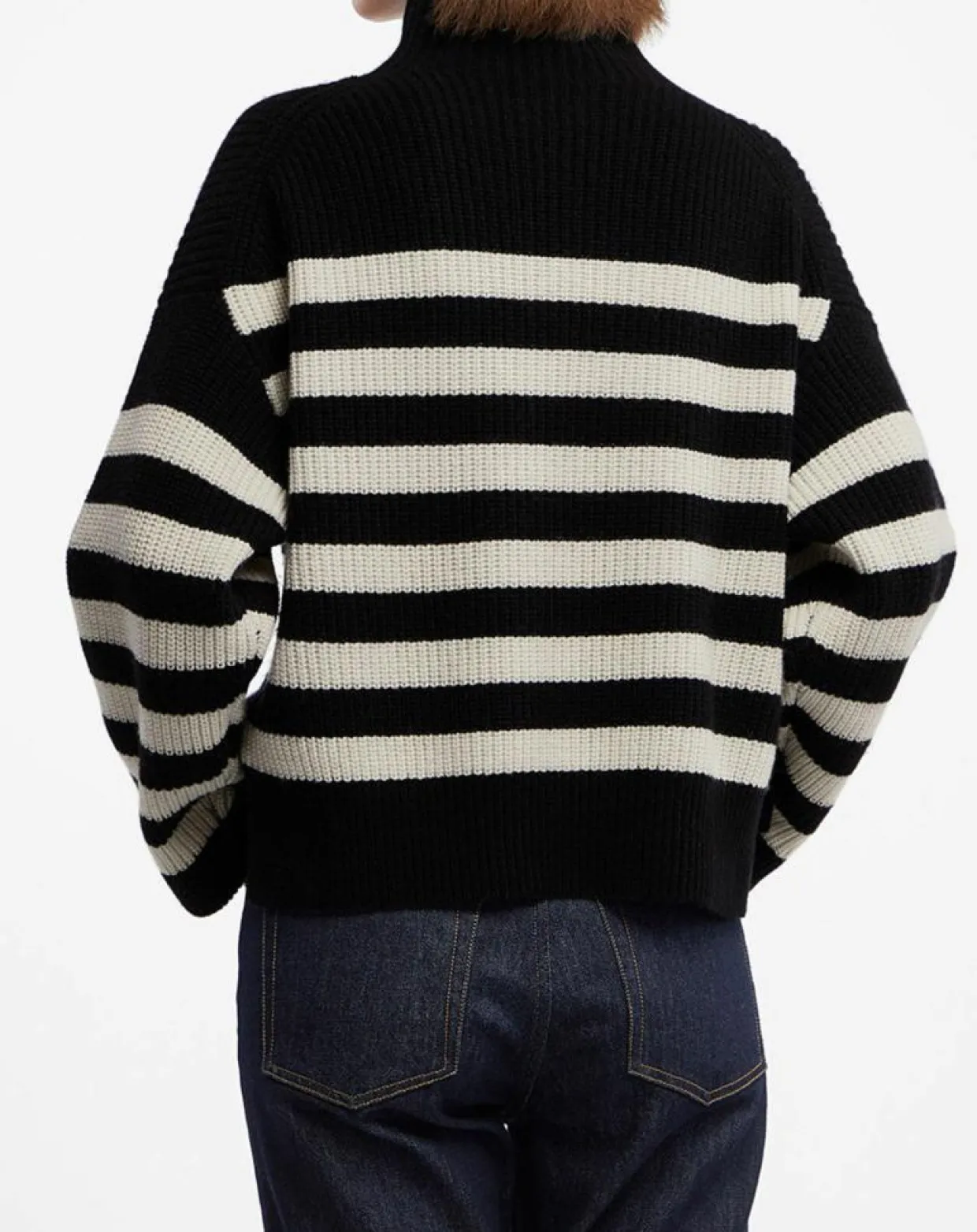Femme Galeries Lafayette Pulls^Pull en Laine & Cachemire Sydney rayure noir