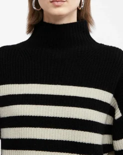 Femme Galeries Lafayette Pulls^Pull en Laine & Cachemire Sydney rayure noir