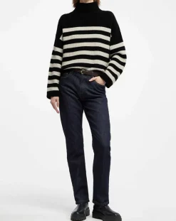 Femme Galeries Lafayette Pulls^Pull en Laine & Cachemire Sydney rayure noir