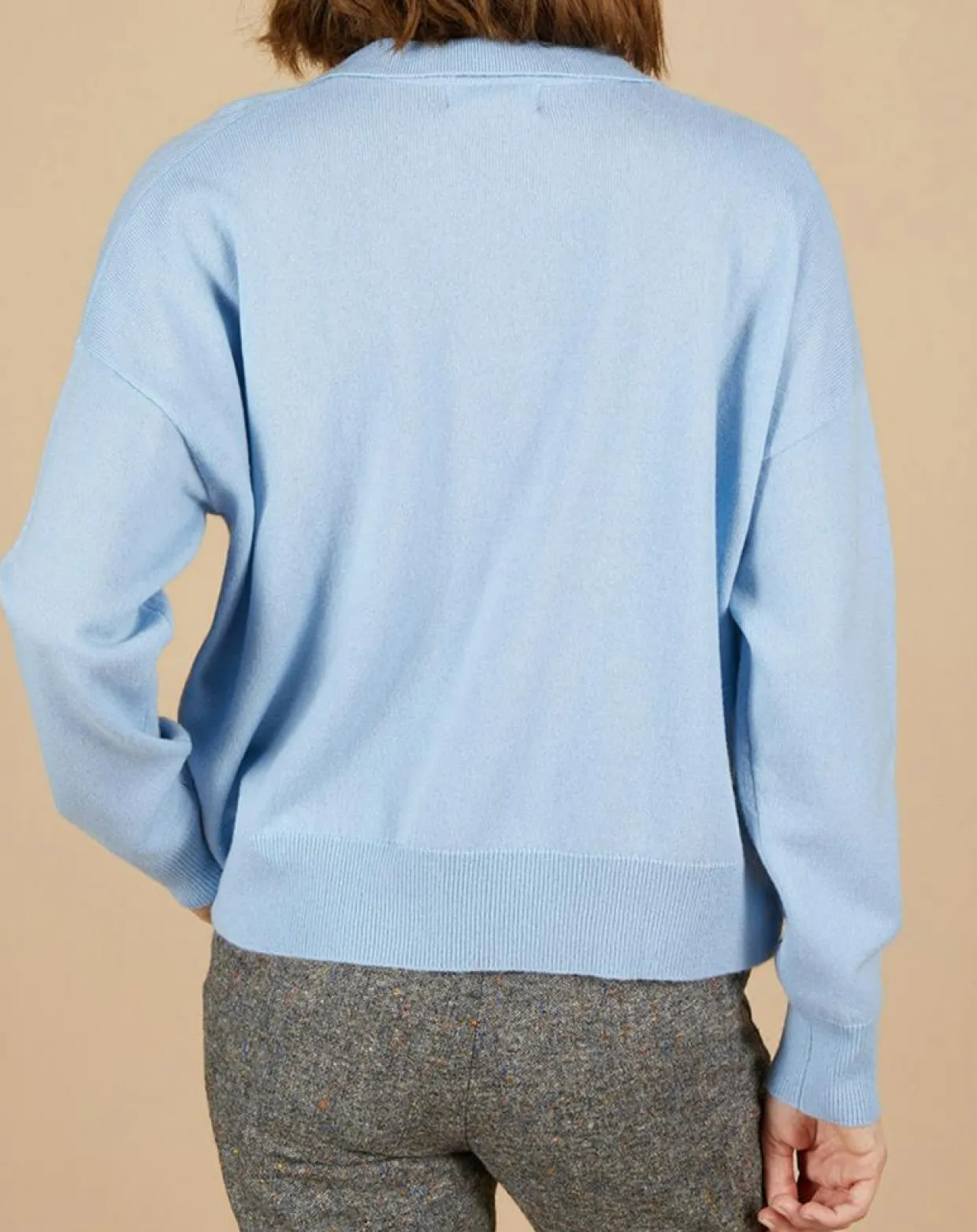 Pull en Laine & Cachemire Paloma col polo topaze-Cashmere Tribu Sale