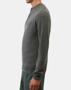 Homme Marc O'Polo Pulls^Pull en Laine & Coton à boutons gris
