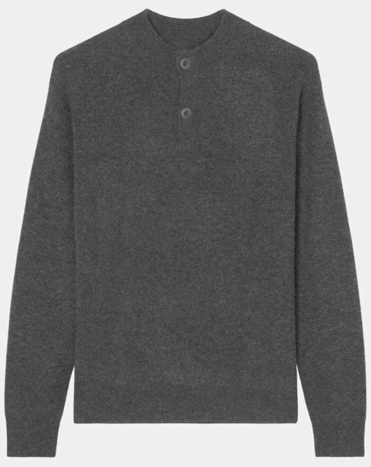 Homme Marc O'Polo Pulls^Pull en Laine & Coton à boutons gris