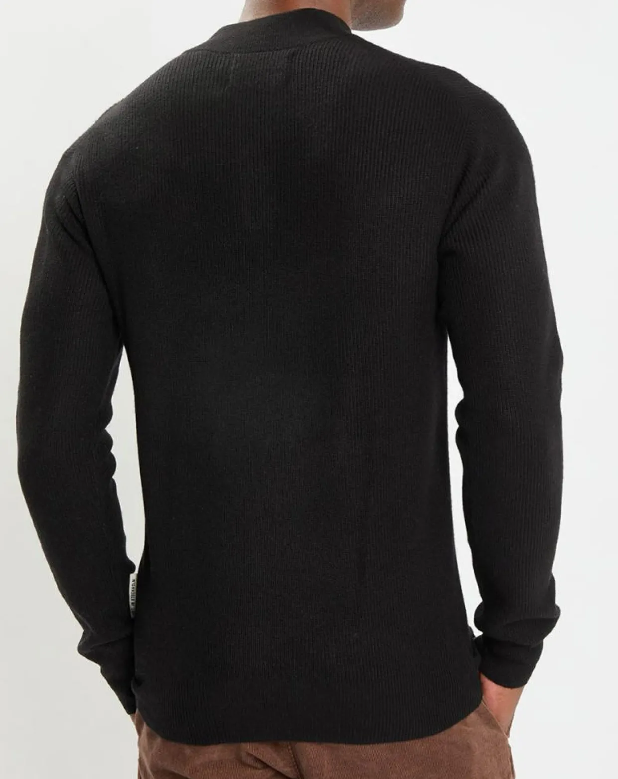 Pull en Laine & Coton à boutons noir-Marc O'Polo