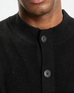 Pull en Laine & Coton à boutons noir-Marc O'Polo