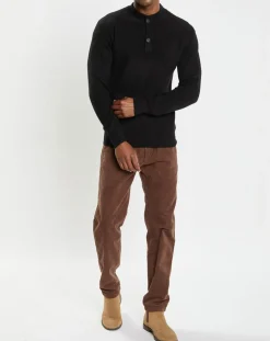 Pull en Laine & Coton à boutons noir-Marc O'Polo