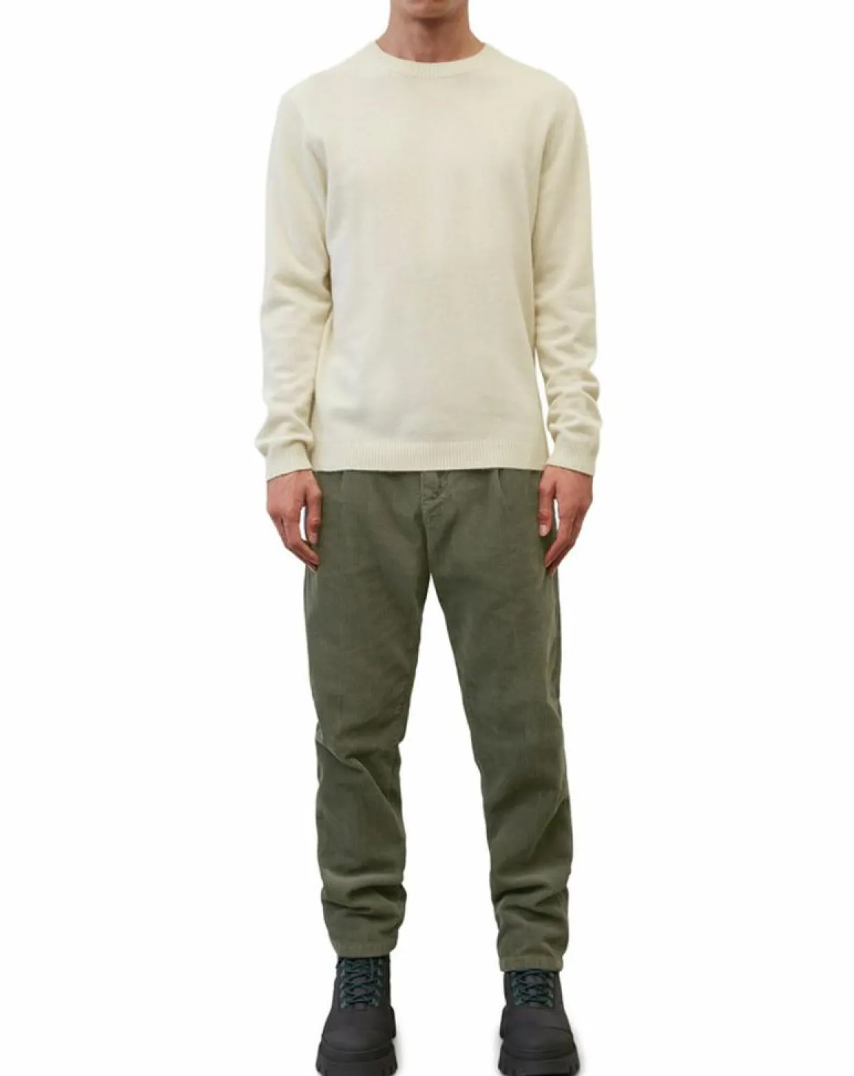 Homme Marc O'Polo Pulls^Pull en Laine & Coton écru