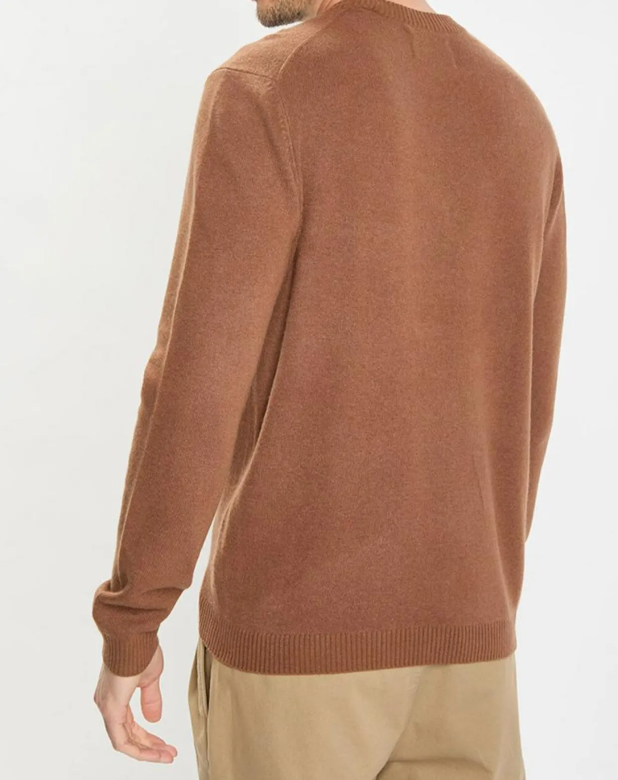 Homme Marc O'Polo Pulls^Pull en Laine & Coton marron