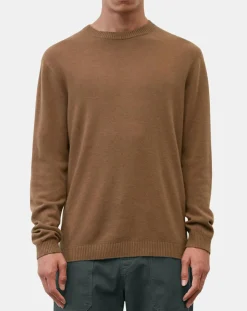 Homme Marc O'Polo Pulls^Pull en Laine & Coton marron