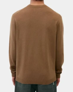 Homme Marc O'Polo Pulls^Pull en Laine & Coton marron