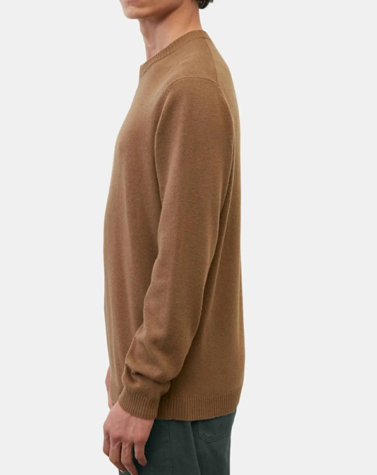 Homme Marc O'Polo Pulls^Pull en Laine & Coton marron