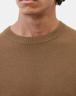 Homme Marc O'Polo Pulls^Pull en Laine & Coton marron