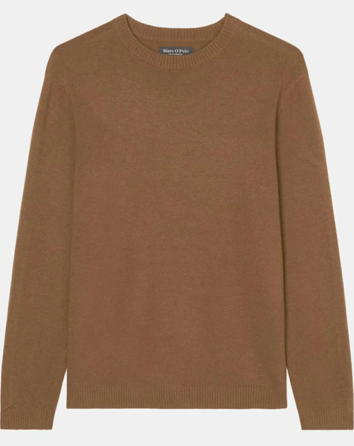 Homme Marc O'Polo Pulls^Pull en Laine & Coton marron