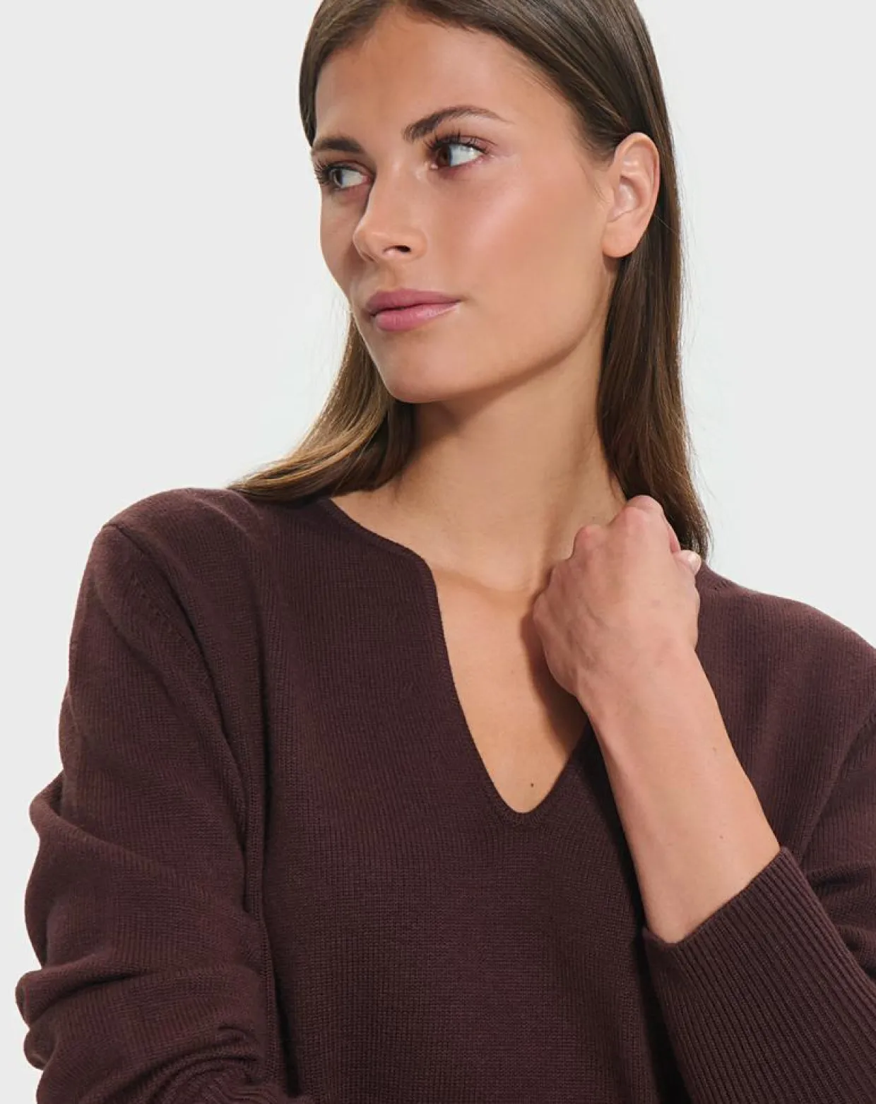 Femme Zapa Pulls^Pull en Laine & Coton Nalani chocolat