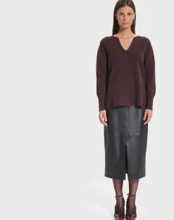 Femme Zapa Pulls^Pull en Laine & Coton Nalani chocolat