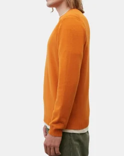 Homme Marc O'Polo Pulls^Pull en Laine & Coton orange