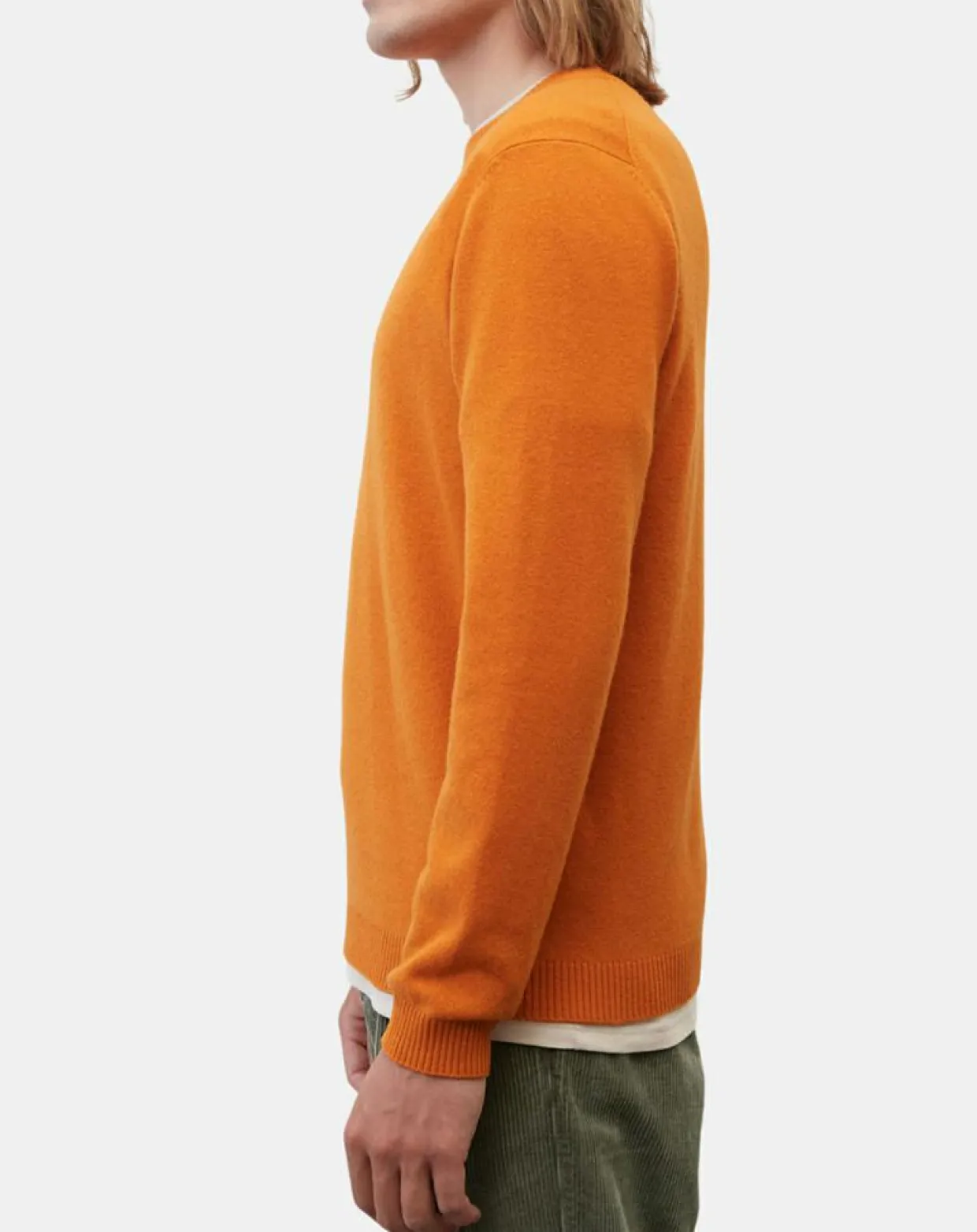 Homme Marc O'Polo Pulls^Pull en Laine & Coton orange