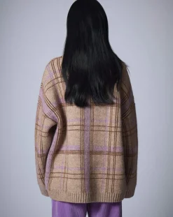 Femme Manoush Pulls^Pull en Laine & Mohair mélangés Oversize Maille Carreaux unique
