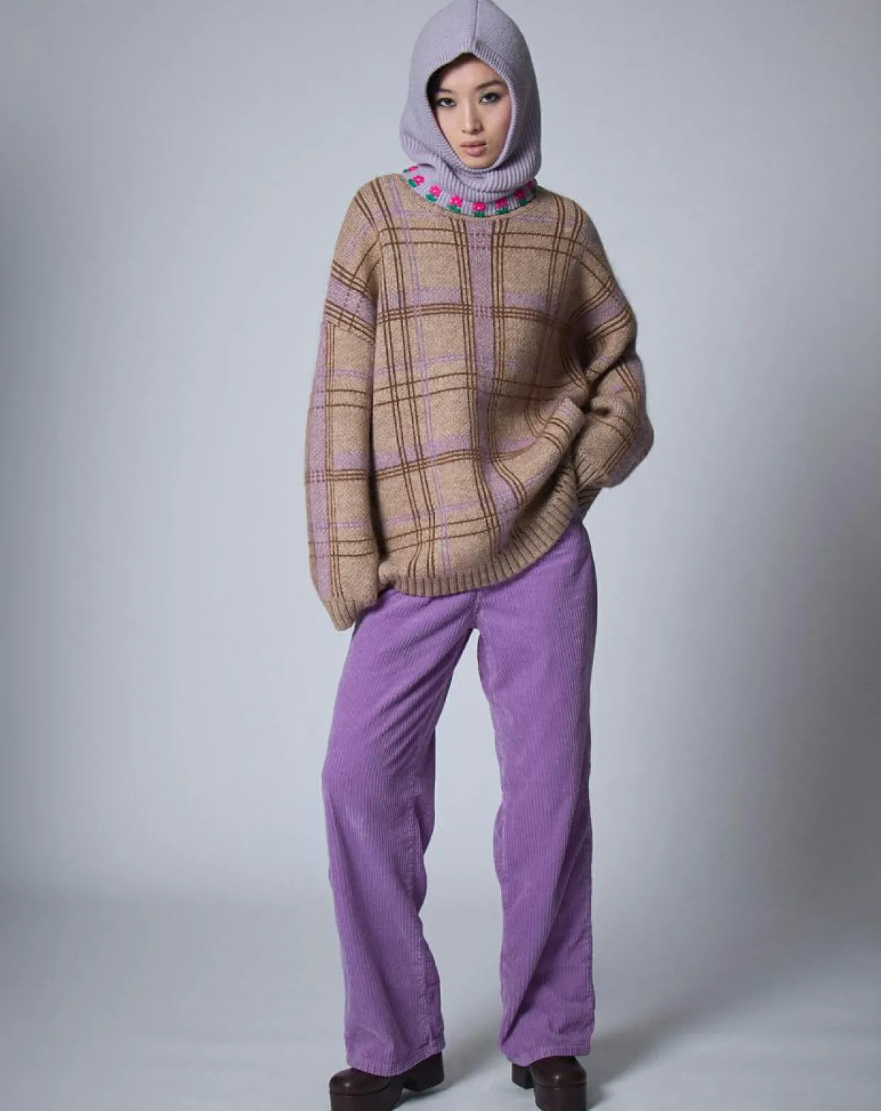 Femme Manoush Pulls^Pull en Laine & Mohair mélangés Oversize Maille Carreaux unique