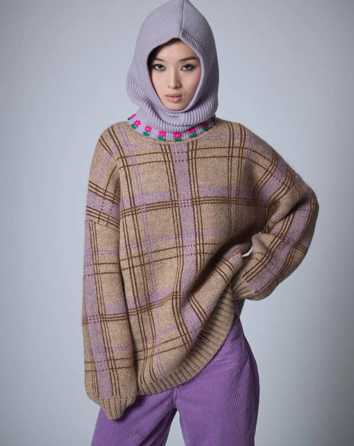 Femme Manoush Pulls^Pull en Laine & Mohair mélangés Oversize Maille Carreaux unique