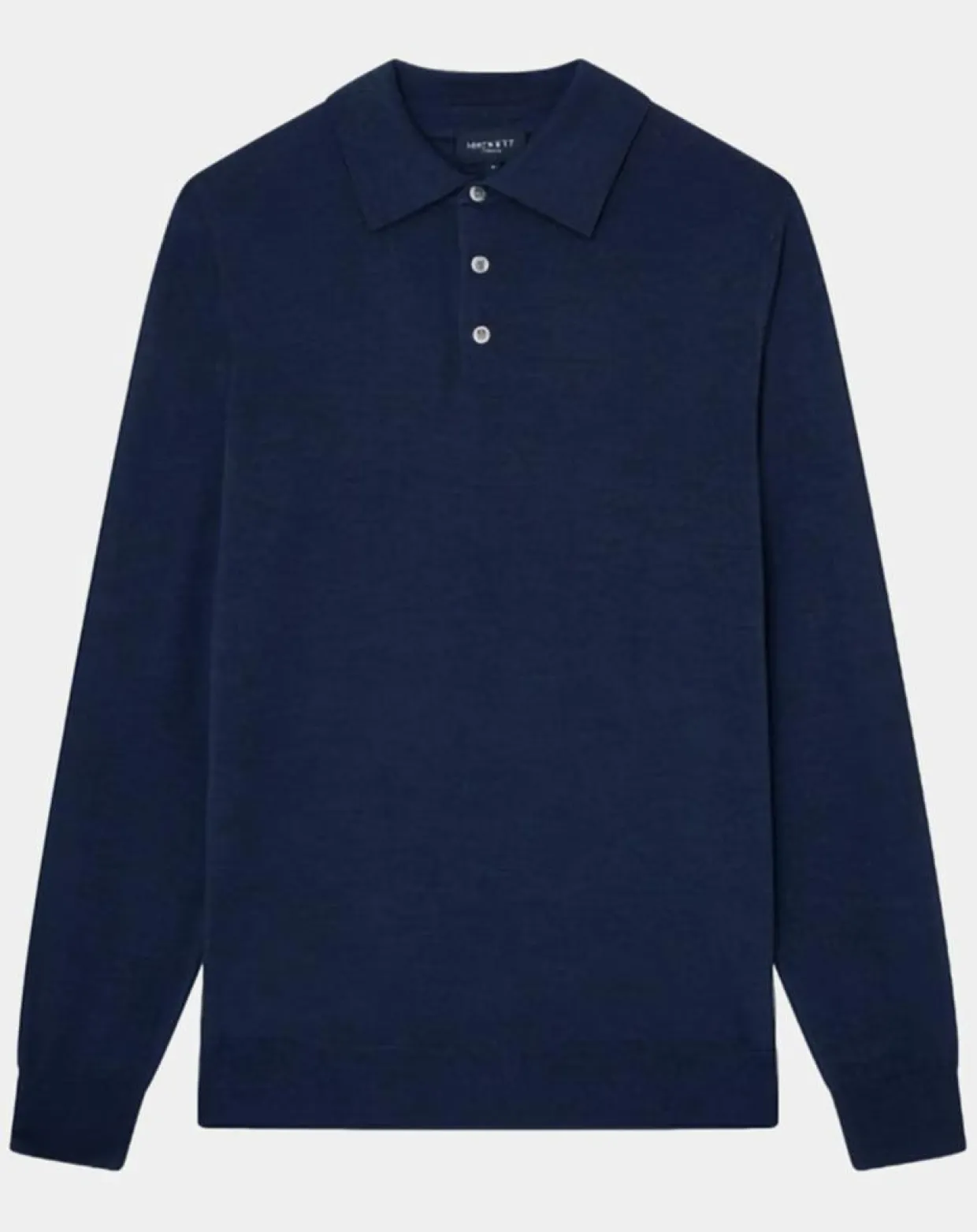 Homme Hackett London Pulls^Pull en Laine & Soie col polo bleu