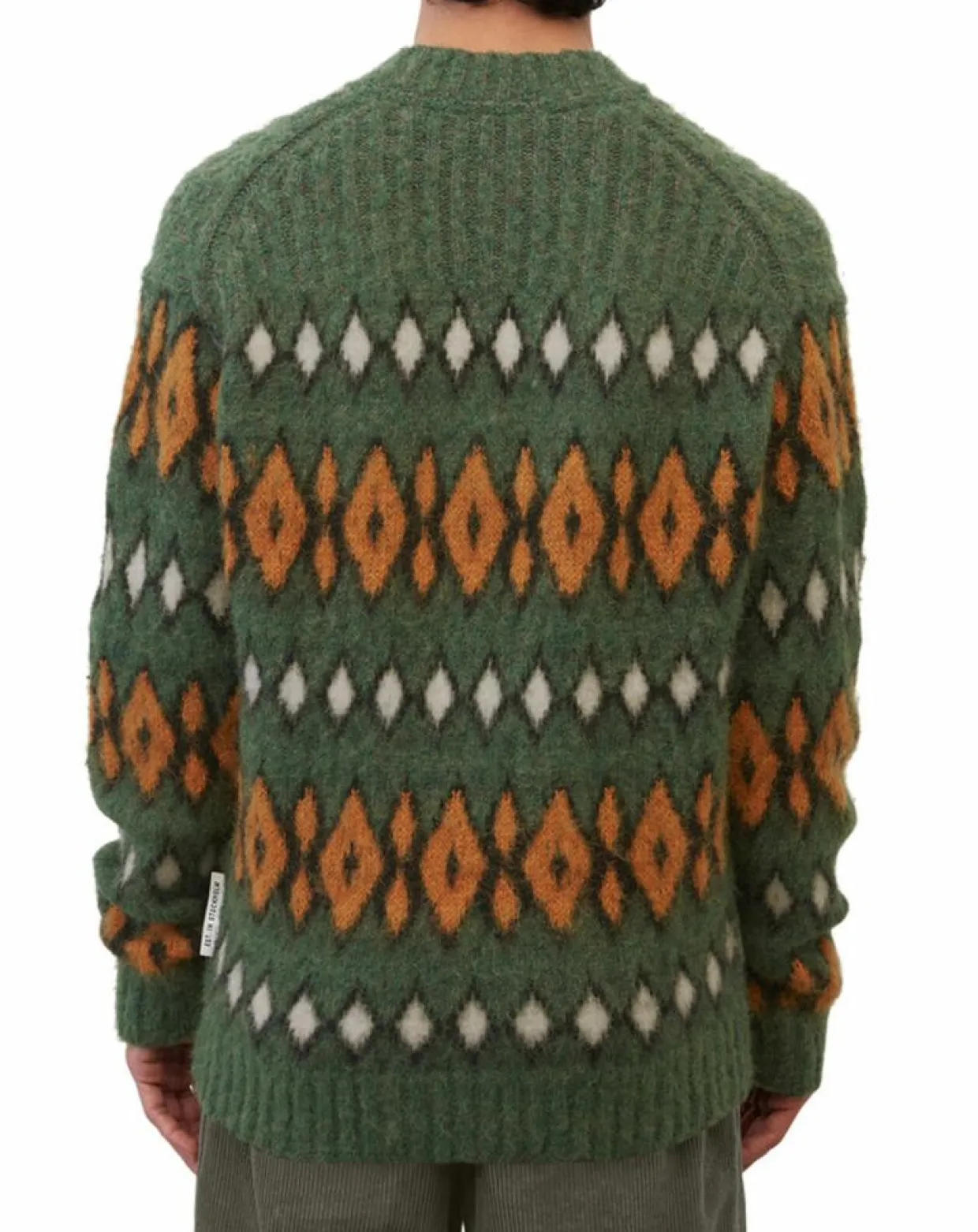 Homme Marc O'Polo Pulls^Pull en Laine, Alpaga & Mohair mélangés à motifs vert