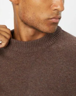 Homme Marc O'Polo Pulls^Pull en Laine d'Agneau mélangée col rond marron