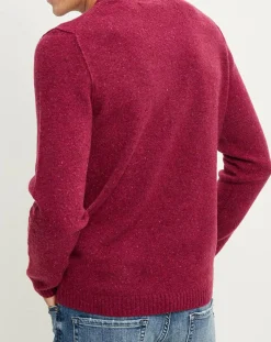 Homme Marc O'Polo Pulls^Pull en Laine mélangée chinée col rond bordeaux