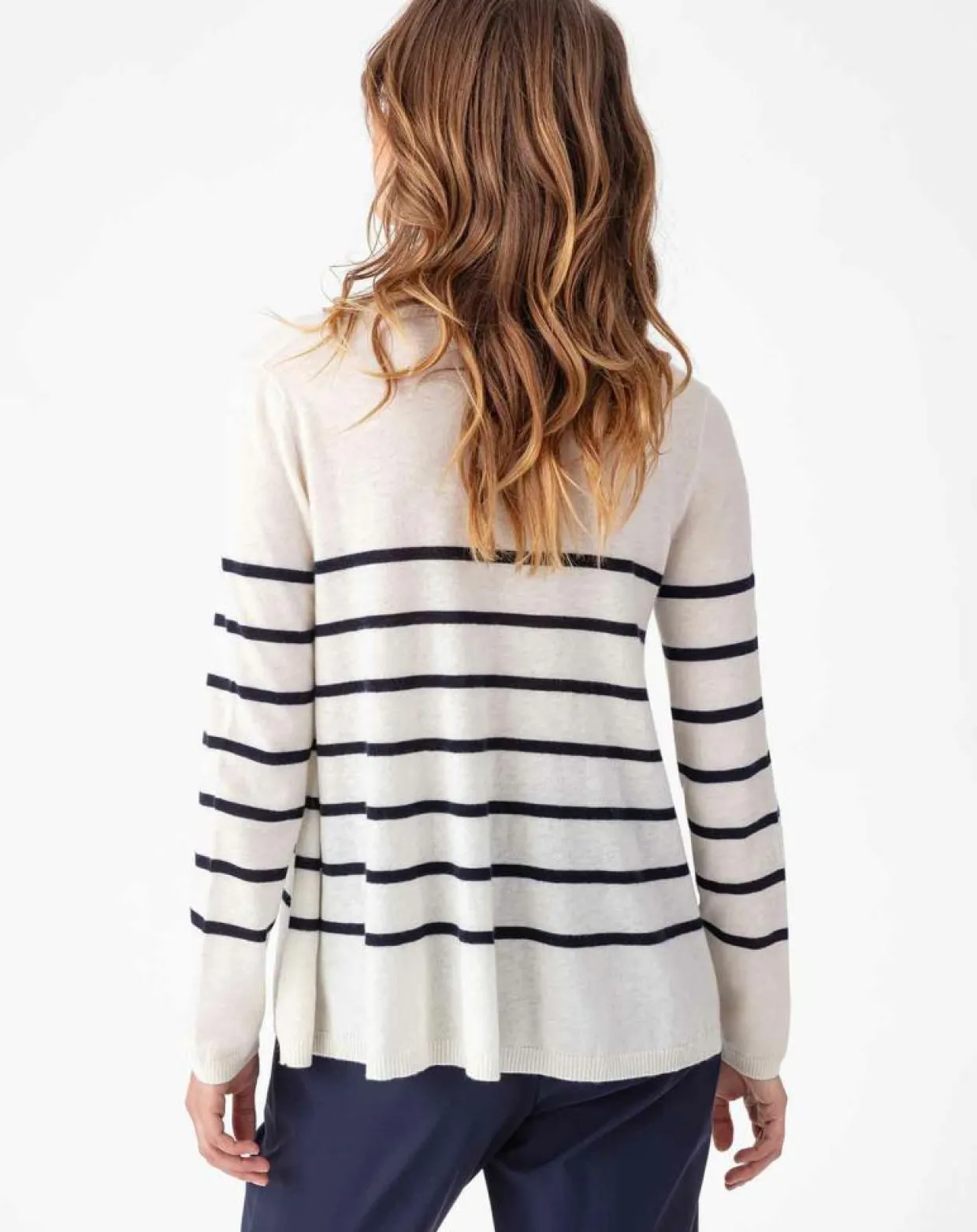 Pull en Laine mélangée Danae écru/marine-Indies