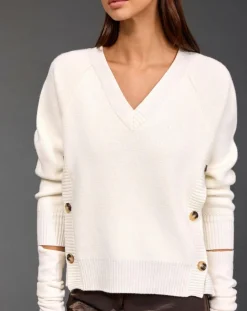 Pull en Laine mélangée Dylan écru-Lauren Vidal Hot