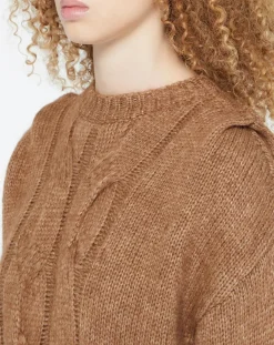 Pull en Laine mélangée Elion marron-Yerse
