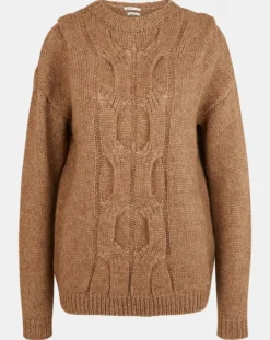 Pull en Laine mélangée Elion marron-Yerse