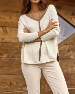 Pull en Laine mélangée Kelya écru-Lauren Vidal New