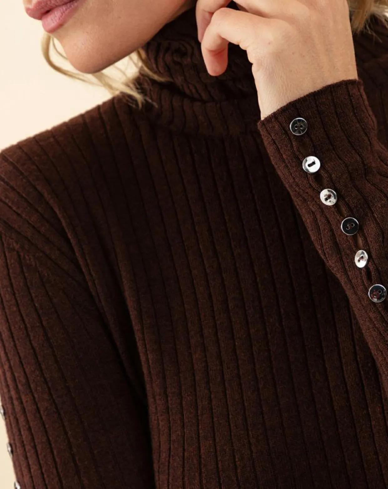 Femme Indies Pulls^Pull en Laine mélangée Kris chocolat